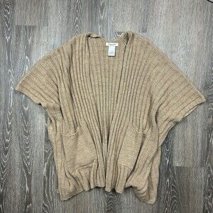 Cocogio Wool Alpaca Italian Open Front Slouchy Cardigan Cape OSFA EUC